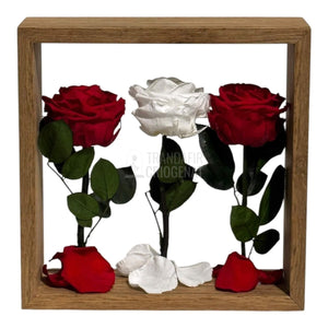 Aranjament de Masă cu Trandafiri Criogenați Eleganță și Simbol al Iubirii 27x27 cm - Trandafir - Criogenat.ro