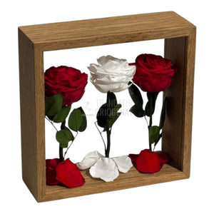 Aranjament de Masă cu Trandafiri Criogenați Eleganță și Simbol al Iubirii 27x27 cm - Trandafir - Criogenat.ro