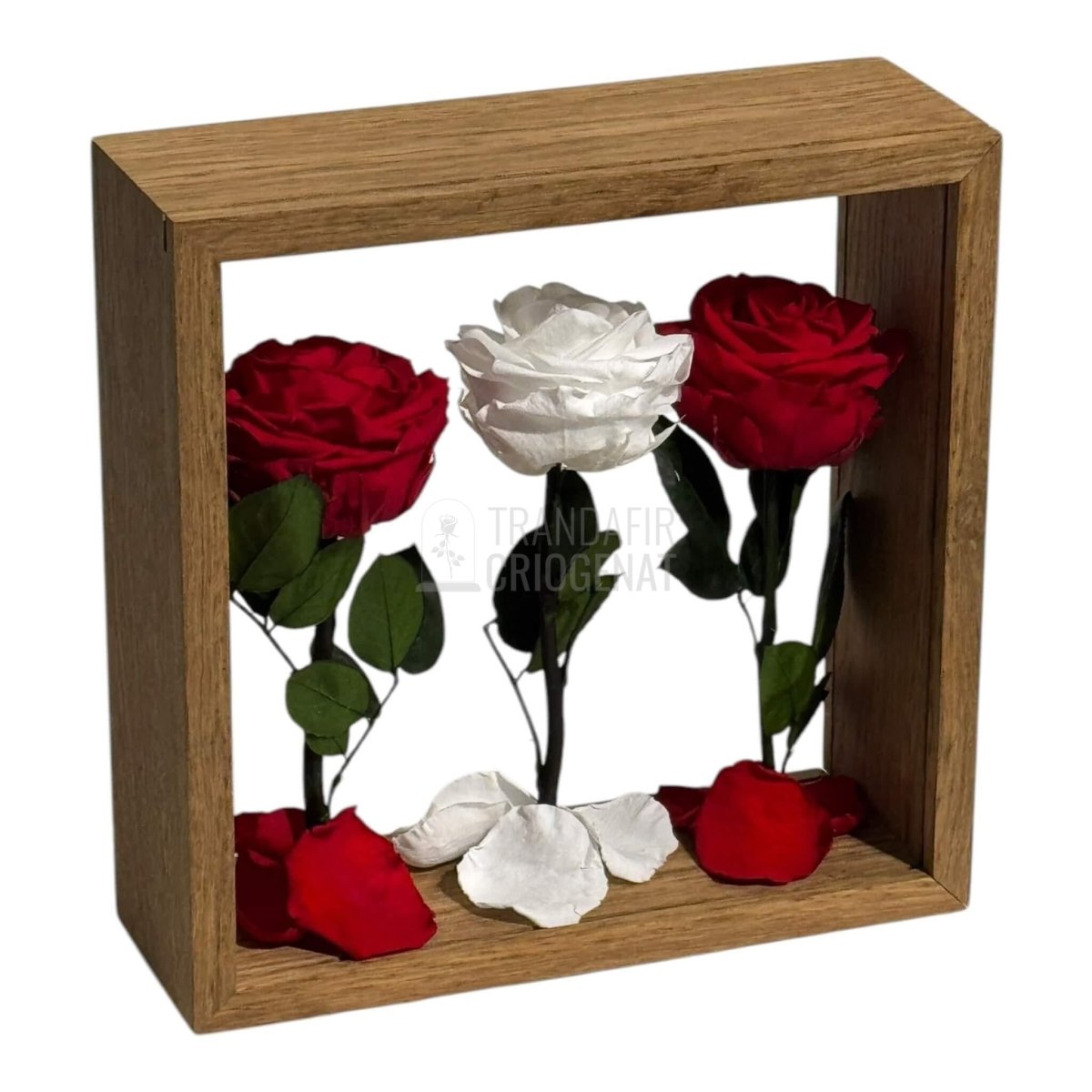 Aranjament de Masă cu Trandafiri Criogenați Eleganță și Simbol al Iubirii 27x27 cm - Trandafir - Criogenat.ro