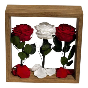 Aranjament de Masă cu Trandafiri Criogenați Eleganță și Simbol al Iubirii 27x27 cm - Trandafir - Criogenat.ro