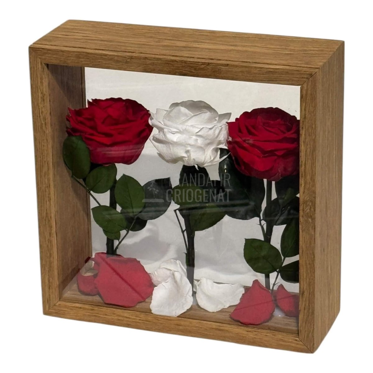 Aranjament de Masă cu Trandafiri Criogenați Eleganță și Simbol al Iubirii 27x27 cm - Trandafir - Criogenat.ro