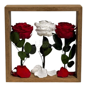 Aranjament de Masă cu Trandafiri Criogenați Eleganță și Simbol al Iubirii 27x27 cm - Trandafir - Criogenat.ro