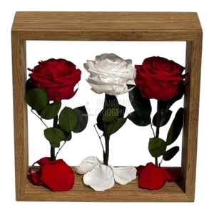 Aranjament de Masă cu Trandafiri Criogenați Eleganță și Simbol al Iubirii 27x27 cm - Trandafir - Criogenat.ro