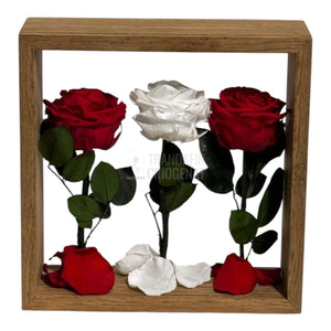 Aranjament de Masă cu Trandafiri Criogenați Eleganță și Simbol al Iubirii 27x27 cm - Trandafir - Criogenat.ro