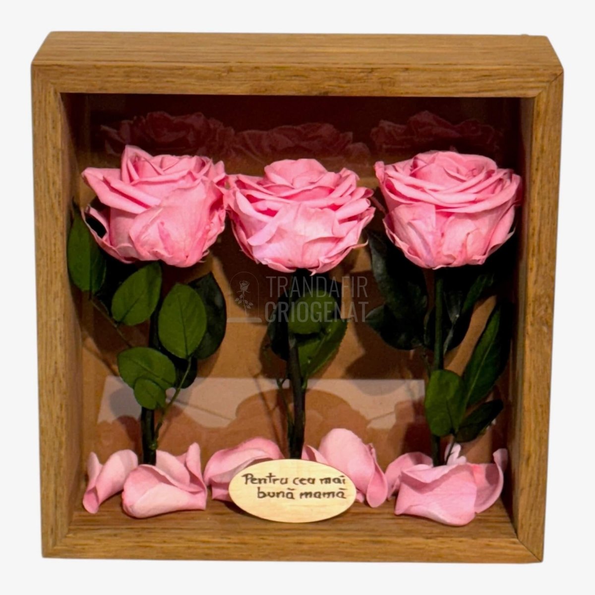 Tablou Cu Trandafiri Criogenați Roz Cadoul Perfect Pentru Mama Durabil Până La 25 De Ani - Trandafir - Criogenat.ro