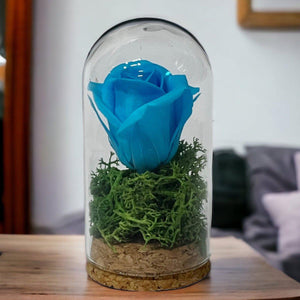 Trandafir Criogenat Turquoise Cupolă Sticlă Diametru 3,5 - 4,5 Cm Cadou Mărturie - Trandafir - Criogenat.ro
