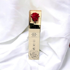 Trandafir Criogenat Amorosa rosu Ø3,5-4,5cm in cutie cadou - Trandafir-Criogenat.ro