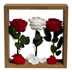 Aranjament de Masă cu Trandafiri Criogenați Eleganță și Simbol al Iubirii 27x27 cm - Trandafir - Criogenat.ro