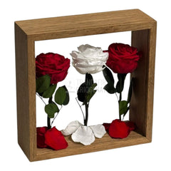 Aranjament de Masă cu Trandafiri Criogenați Eleganță și Simbol al Iubirii 27x27 cm - Trandafir - Criogenat.ro