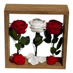 Aranjament de Masă cu Trandafiri Criogenați Eleganță și Simbol al Iubirii 27x27 cm - Trandafir - Criogenat.ro