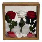 Aranjament de Masă cu Trandafiri Criogenați Eleganță și Simbol al Iubirii 27x27 cm - Trandafir - Criogenat.ro