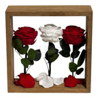 Aranjament de Masă cu Trandafiri Criogenați Eleganță și Simbol al Iubirii 27x27 cm - Trandafir - Criogenat.ro