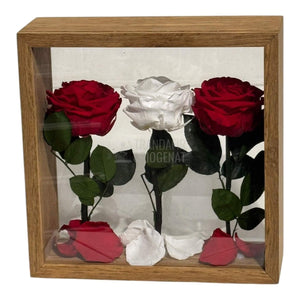 Aranjament de Masă cu Trandafiri Criogenați Eleganță și Simbol al Iubirii 27x27 cm - Trandafir - Criogenat.ro