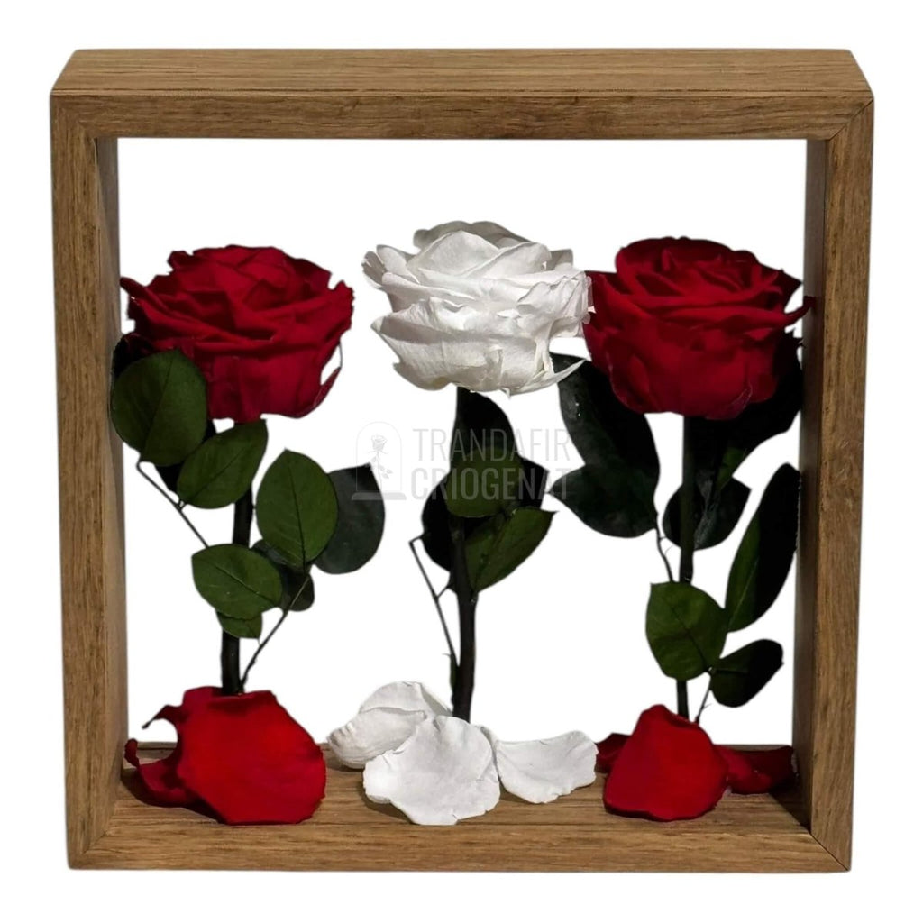 Aranjament de Masă cu Trandafiri Criogenați Eleganță și Simbol al Iubirii 27x27 cm - Trandafir - Criogenat.ro