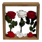 Aranjament de Masă cu Trandafiri Criogenați Eleganță și Simbol al Iubirii 27x27 cm - Trandafir - Criogenat.ro