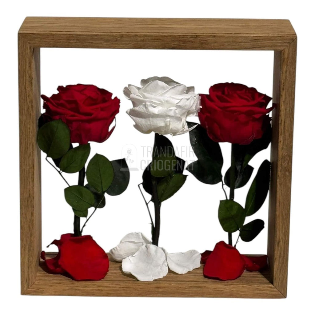 Aranjament de Masă cu Trandafiri Criogenați Eleganță și Simbol al Iubirii 27x27 cm - Trandafir - Criogenat.ro