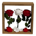 Aranjament de Masă cu Trandafiri Criogenați Eleganță și Simbol al Iubirii 27x27 cm - Trandafir - Criogenat.ro