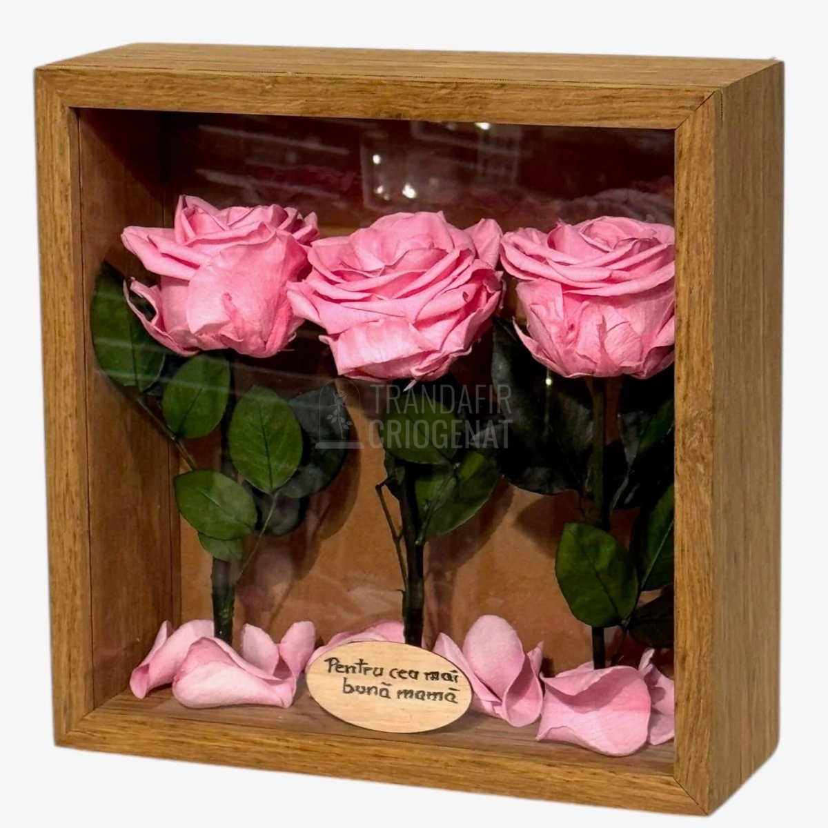 Tablou Cu Trandafiri Criogenați Roz Cadoul Perfect Pentru Mama Durabil Până La 25 De Ani - Trandafir - Criogenat.ro