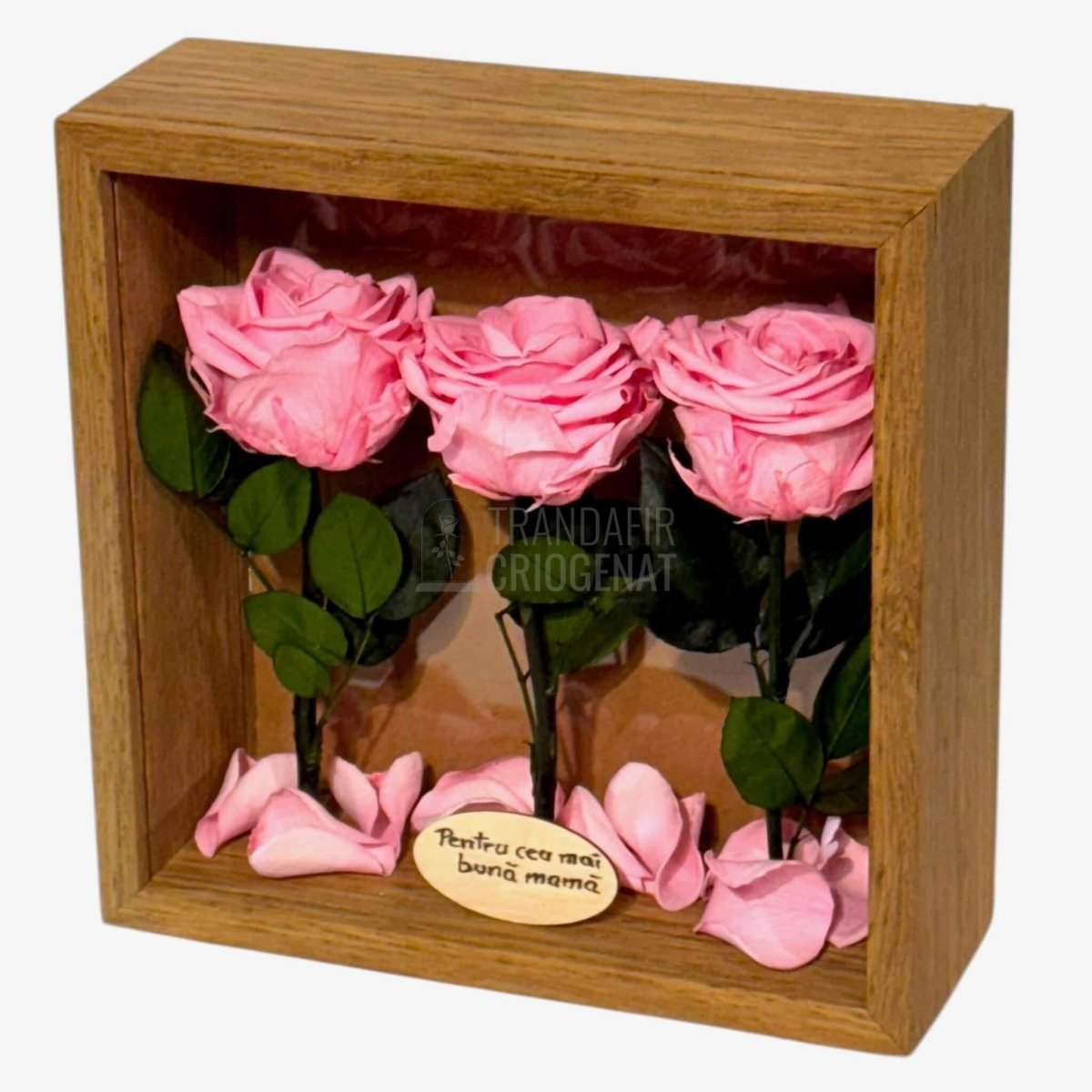 Tablou Cu Trandafiri Criogenați Roz Cadoul Perfect Pentru Mama Durabil Până La 25 De Ani - Trandafir - Criogenat.ro
