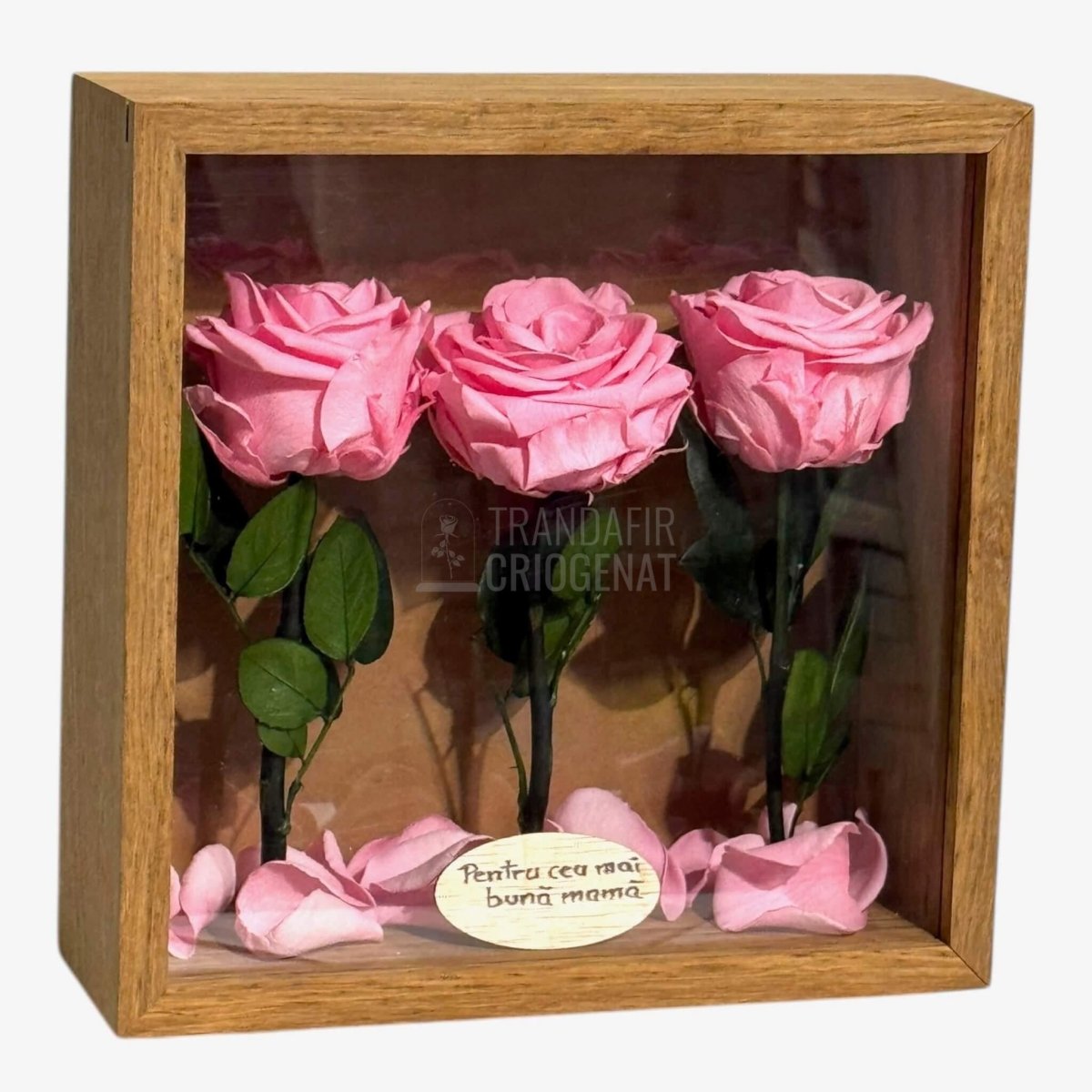 Tablou Cu Trandafiri Criogenați Roz Cadoul Perfect Pentru Mama Durabil Până La 25 De Ani - Trandafir - Criogenat.ro