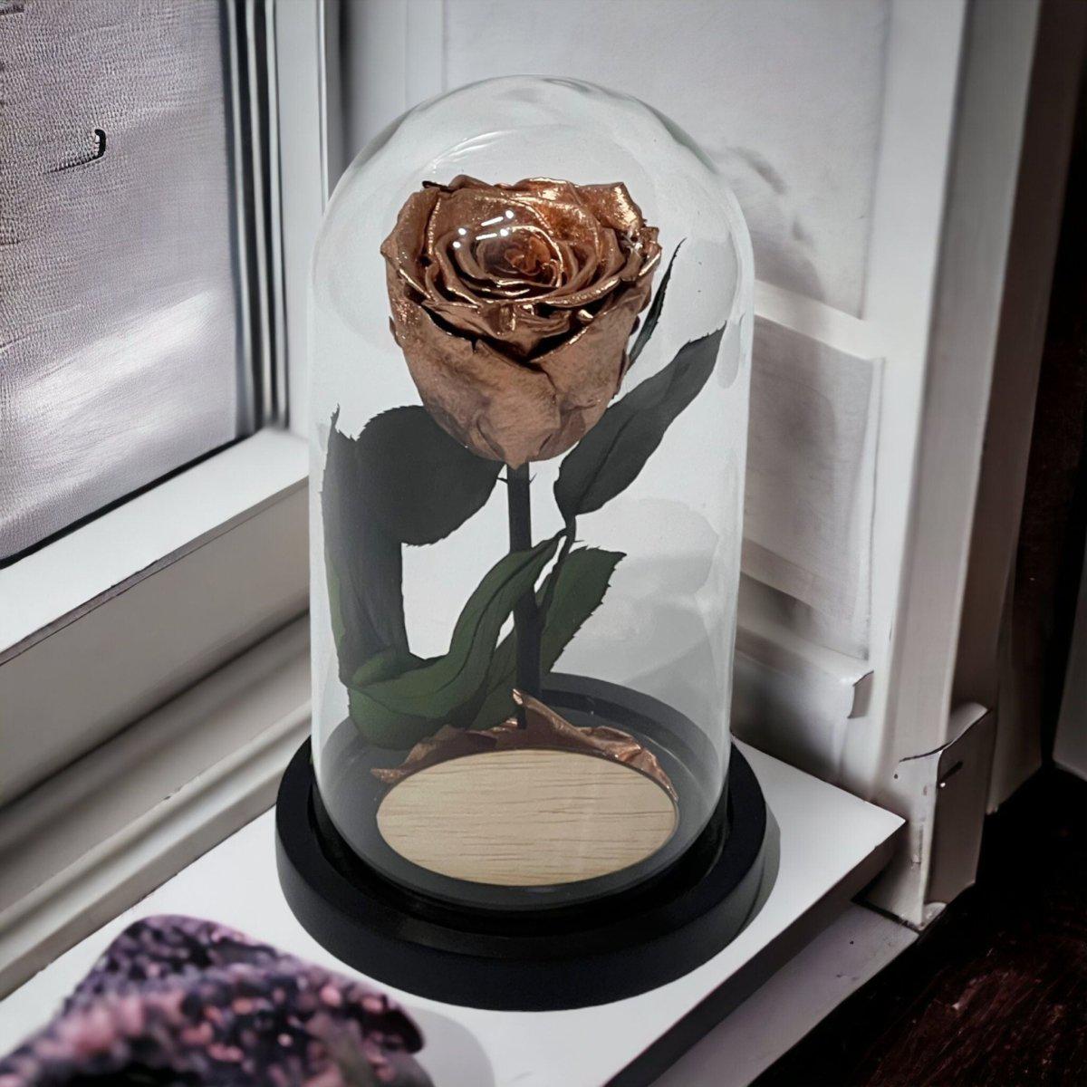 Trandafir Criogenat Lux XL Cupru În Cupolă Eleganta Cadou Remarcabil 10x20cm - Trandafir - Criogenat.ro