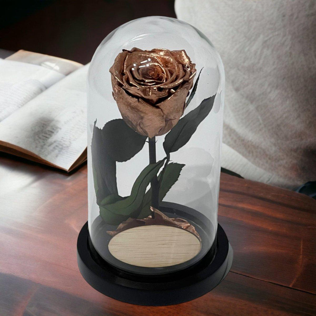 Trandafir Criogenat Lux XL Cupru În Cupolă Eleganta Cadou Remarcabil 10x20cm - Trandafir - Criogenat.ro