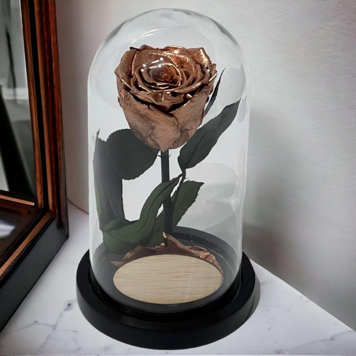 Trandafir Criogenat Lux XL Cupru În Cupolă Eleganta Cadou Remarcabil 10x20cm - Trandafir - Criogenat.ro