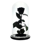 Trandafir Criogenat Negru XL In Cupola De Sticla Cadou Pentru Femei 6,5cm - Trandafir - Criogenat.ro