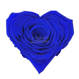 Trandafir Criogenat albastru inima Ø8cm in cupola 10x20cm - Trandafir-Criogenat.ro